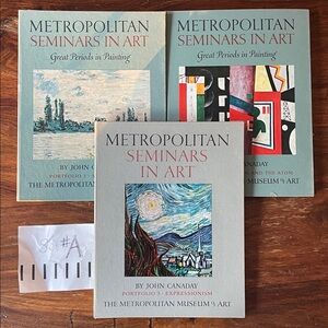 3 Metropolitan Museum Seminars in Art John Canaday Books + Prints NYC (Set #A)